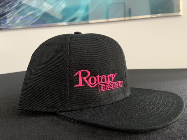 Black SnapBack with Pink RotaryEngine logo