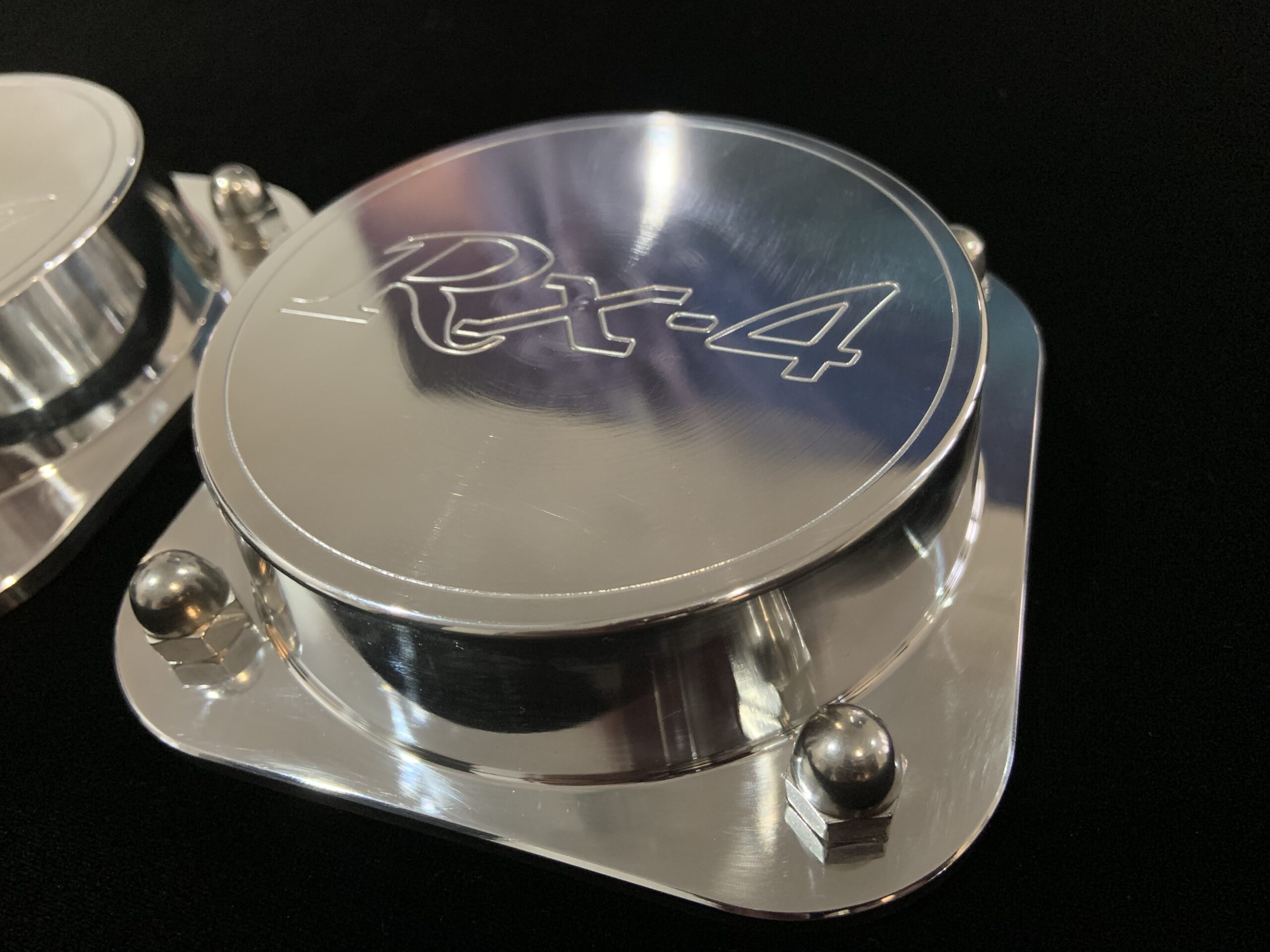 Rx4 Billet Alloy Strut Tops - Rx4 engraved