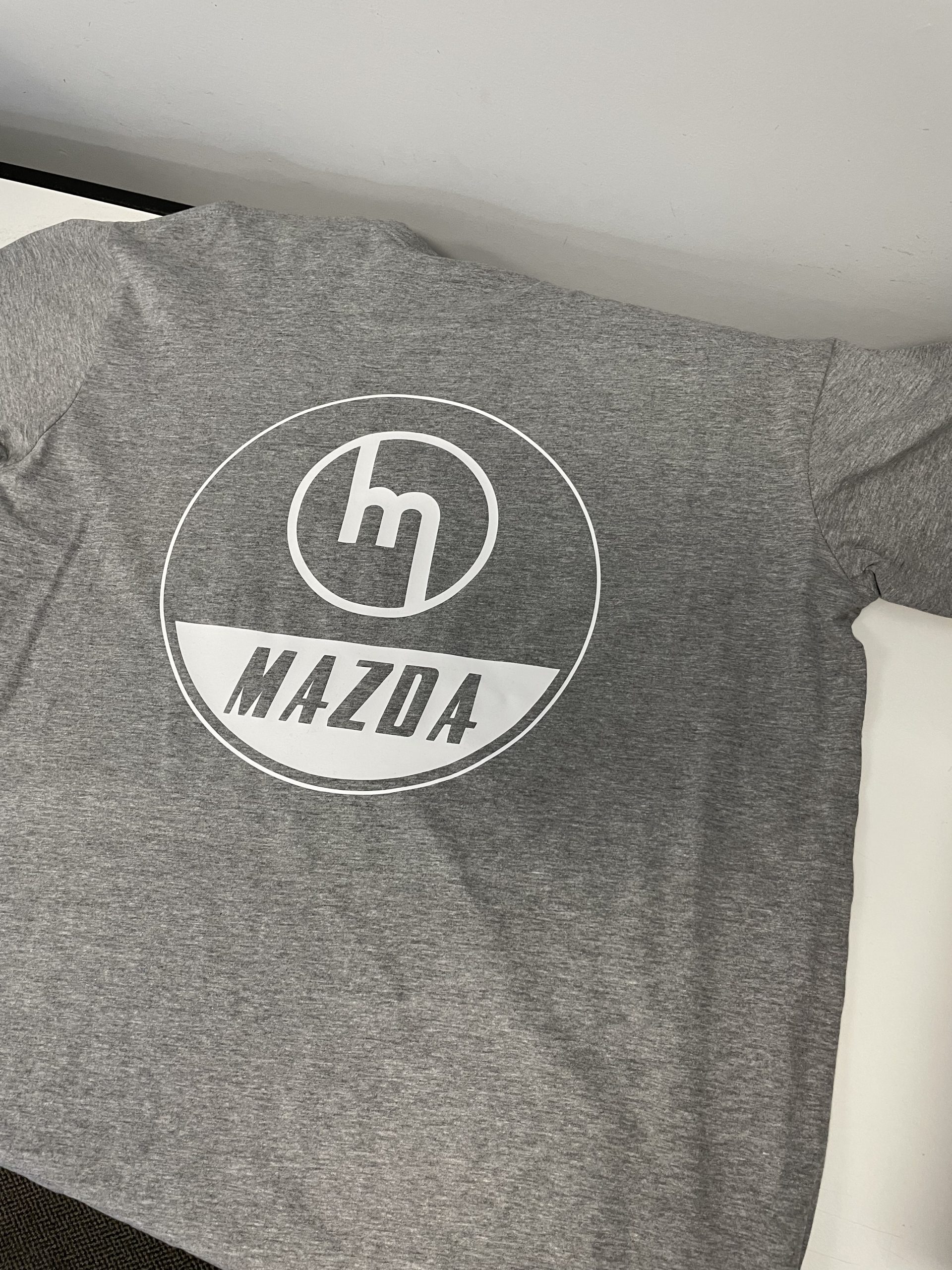 Grey Tee - White M MAZDA Hoop