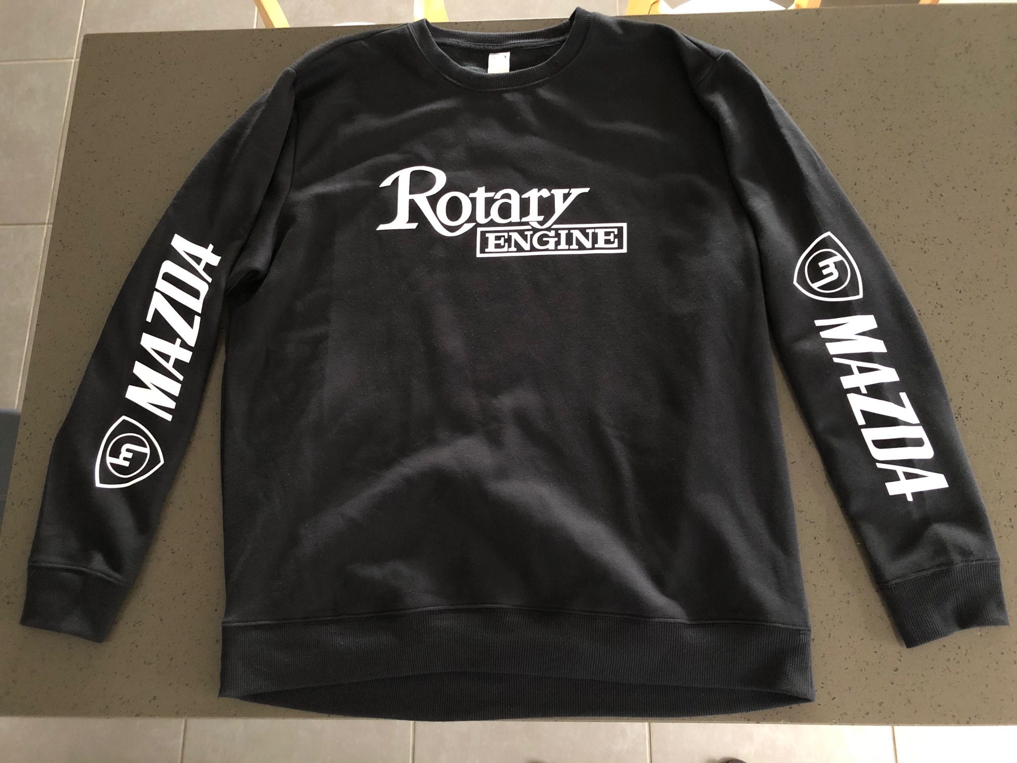 Black Long Sleeve Jumper - Rotary Engine M Mazda