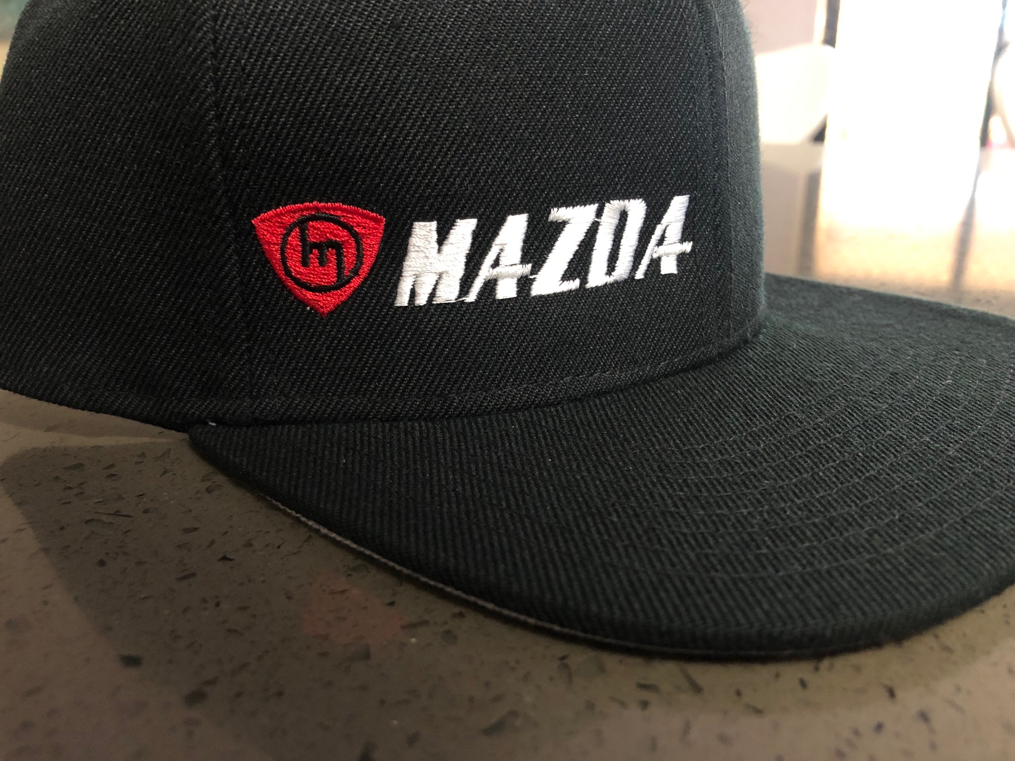 Black Mazda Snapback - Red Rotor White Mazda