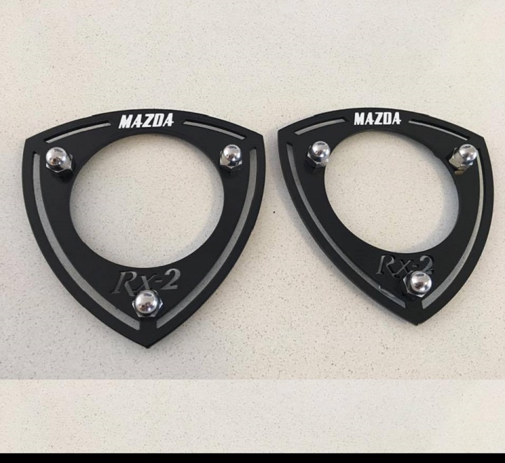 Black Stainless Steel Rx2 Strut tops with Rx2 Cut