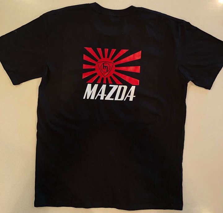 Red Rising Sun Flag - Black Tee