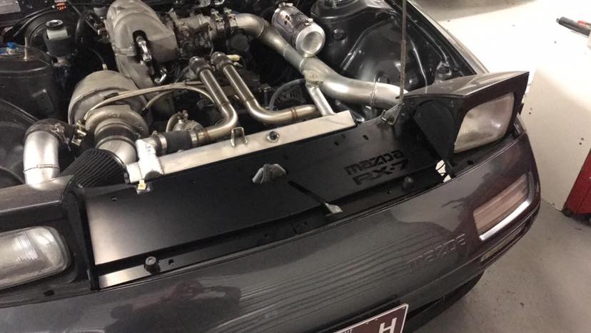 Rx7 FC Radiator Cover Panel - BLACK