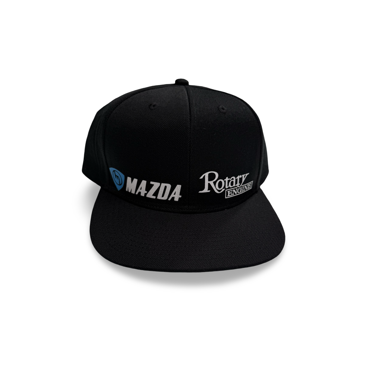 Blue M White Mazda with Rotary Engine - Black Snapback